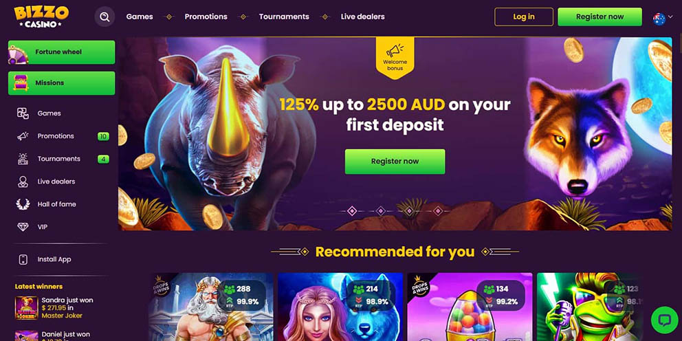 Bizzo online casino for Australian players