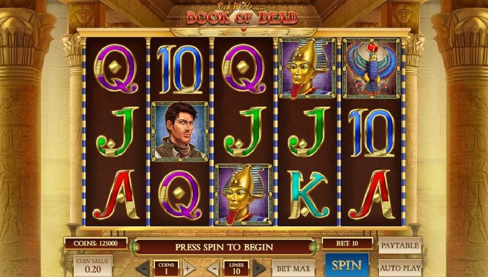 Book of Dead online pokie game screenshot