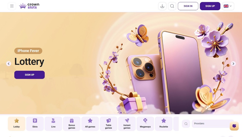 CrownSlots instant withdrawal online casino