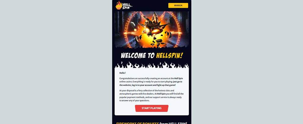 Screenshot of the fourth registration step at HellSpin Casino for Australian players.