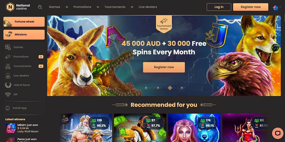 National online casino for Australian players