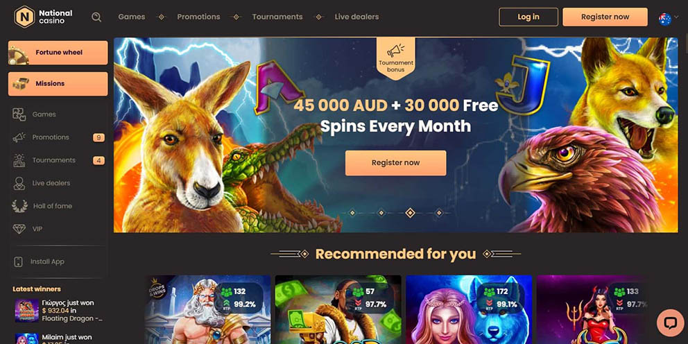 National real money online casino for Australian players