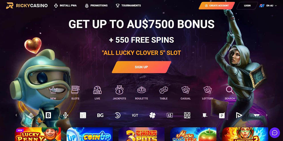 Ricky online casino for Australian players