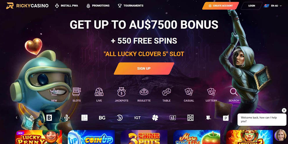 Ricky online pokies site for Australian players