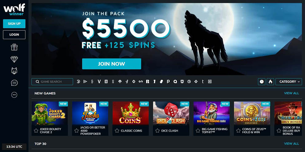 Wolf Winner fast payout and instant withdrawal casino for Australian players